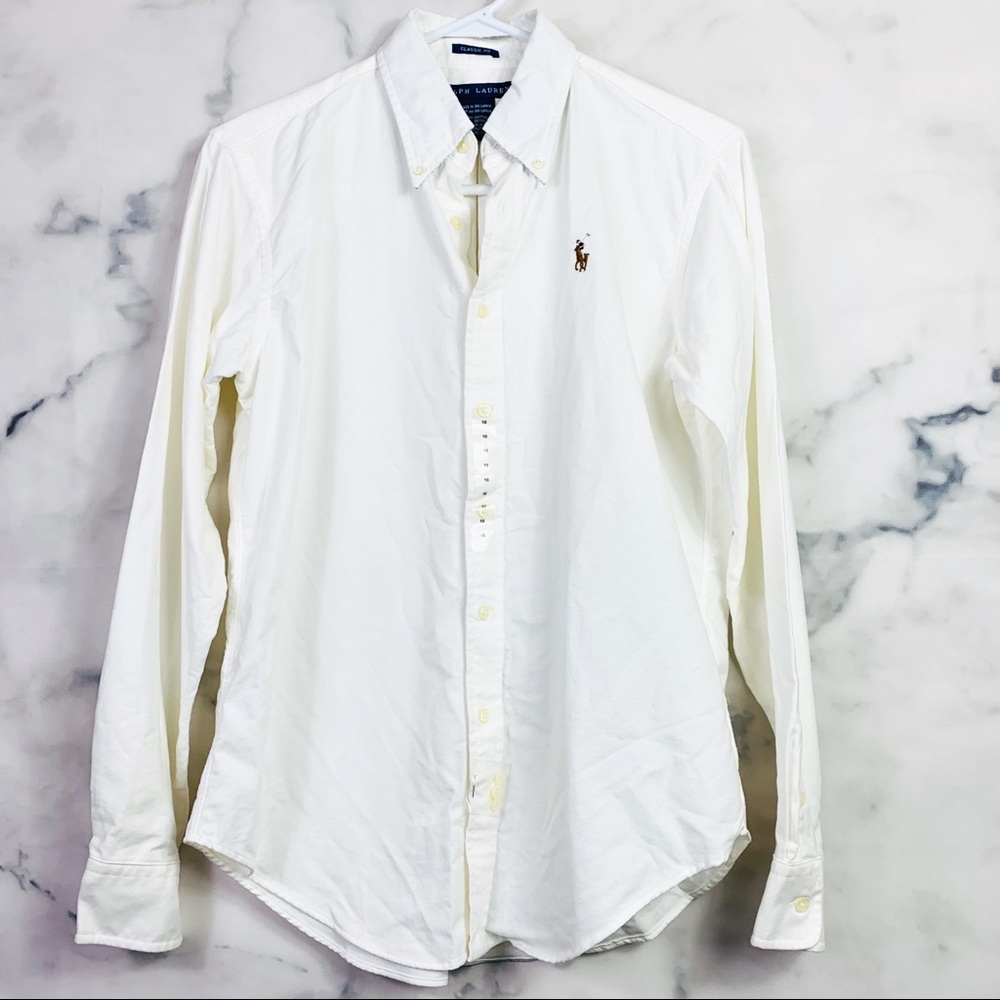 NEW Ralph Lauren White Button Down Shirt